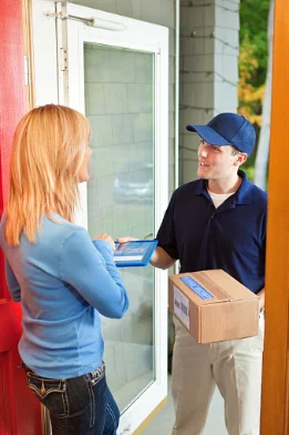 A yarn delivery arriving at a crafter’s front door