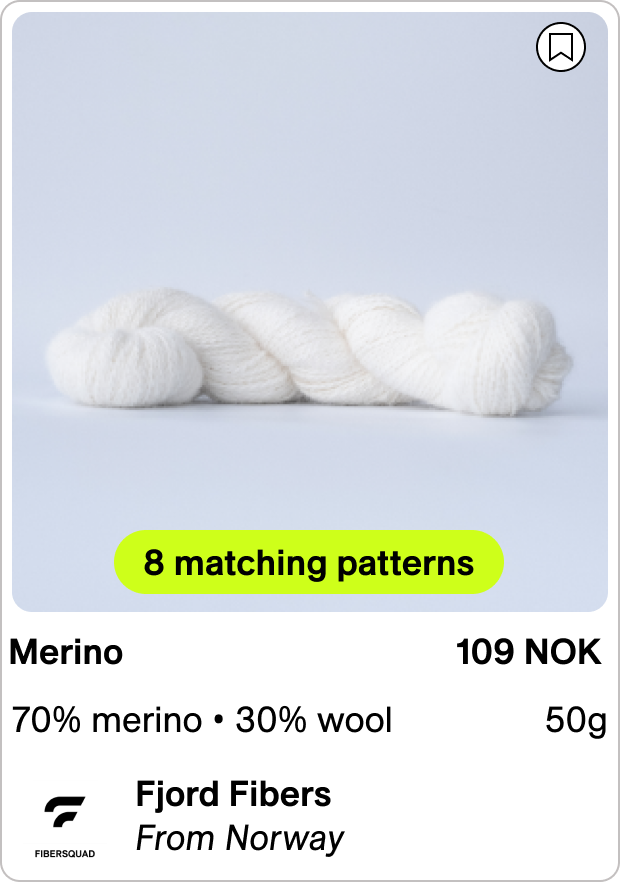 A skein of yarn shown in Krafthub with connected patterns